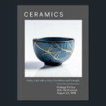 Kintsugi Pottery Poster Series | Grey<br><div class="desc">Kintsugi pottery is an ancient Japanese art of repairing broken ceramics with gold. This Kintsugi pottery poster series celebrates imperfection, highlighting elegant gold-lined cracks that symbolize the beauty in the broken. With inspiring quotes, the posters serve as a daily reminder of the strength found in repair and the power of...</div>