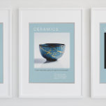 Kintsugi Pottery Poster Series | Soft blue<br><div class="desc">Kintsugi pottery is an ancient Japanese art of repairing broken ceramics with gold. This Kintsugi pottery poster series celebrates imperfection, highlighting elegant gold-lined cracks that symbolize the beauty in the broken. With inspiring quotes, the posters serve as a daily reminder of the strength found in repair and the power of...</div>