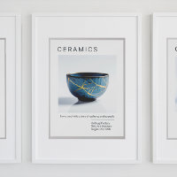 Kintsugi Pottery Poster Series | White