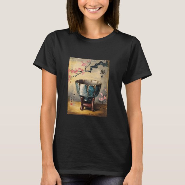 Kintsugi Repair Pot Gold Japanese Culture Pottery  T-Shirt (Front)