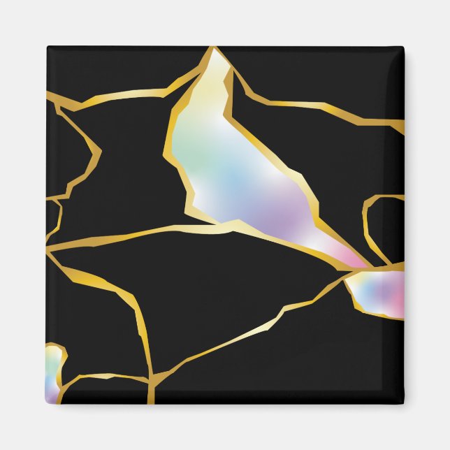 Kintsugi with Multicolor Jewel Tone Magnet (Front)