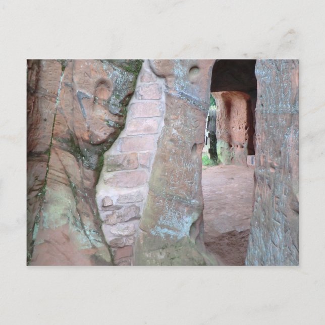 Kinver Edge Rock Houses Postcard (Front)