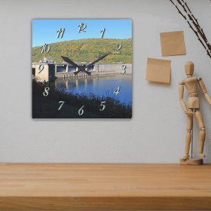 Kinzua Dam Colorful Picturesque Fall Views Square Wall Clock