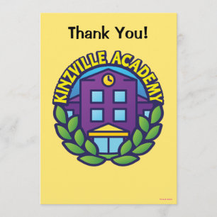 Kinzville Academy Logo Thank You Card