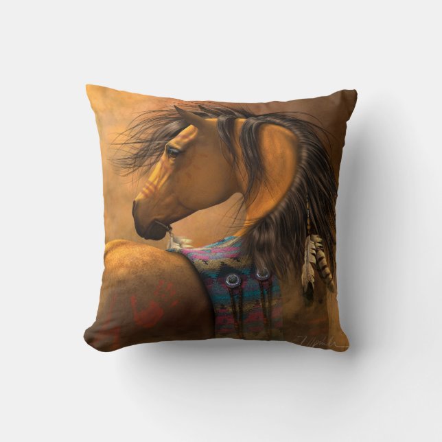 Kiowa Gold Designer Pillow (Front)
