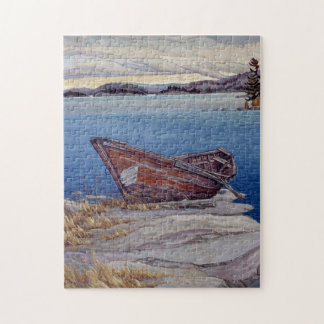 "Kipawa Long Boat" by Charlie Rapsky Jigsaw Puzzle