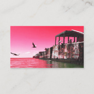 kiptopeke concrete ships and birds dreamdaze business card