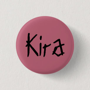 Kira from orphan Black distressed font 1 Inch Round Button