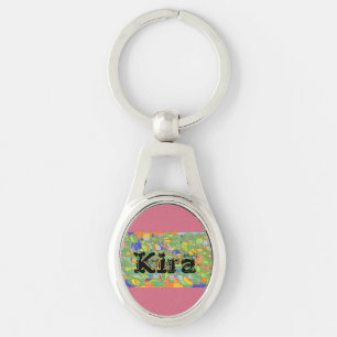 Kira from Orphan Black with abstract art Keychain