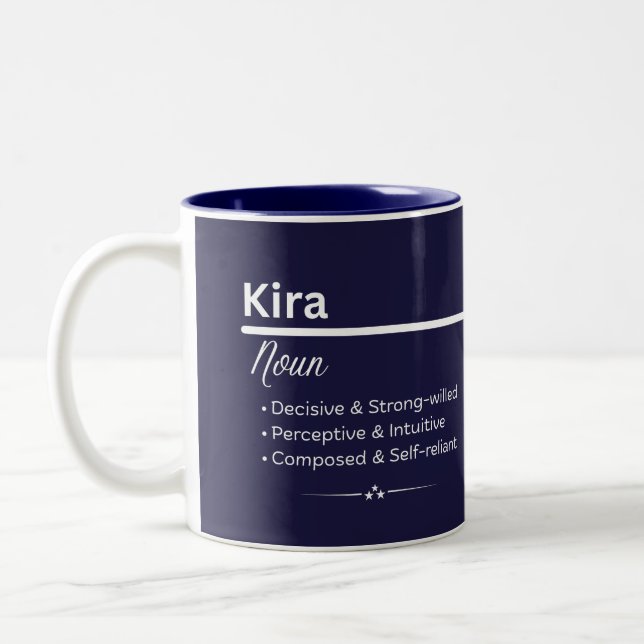 Kira Personalized Name Coffee Mug (Gauche)