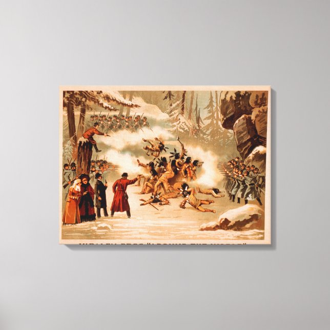 Kiralfy "Around the World" Indian Massacre Canvas Print (Front)