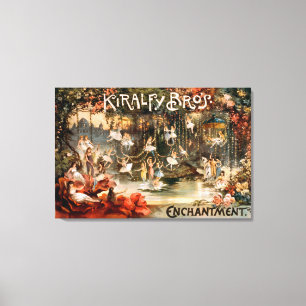 Kiralfy Brothers Enchantment Theatrical Poster Canvas Print