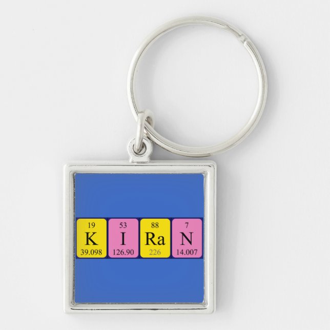 Kiran periodic table name keyring (Front)