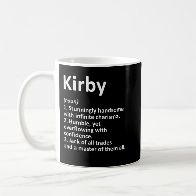 KIRBY Definition Personalized Name Funny Birthday  Coffee Mug (Left)