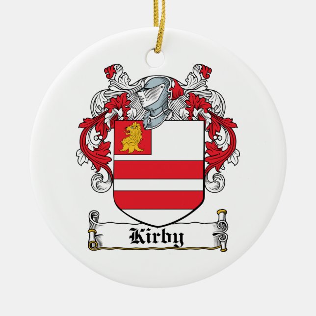 Kirby Family Crest Ceramic Ornament (Front)
