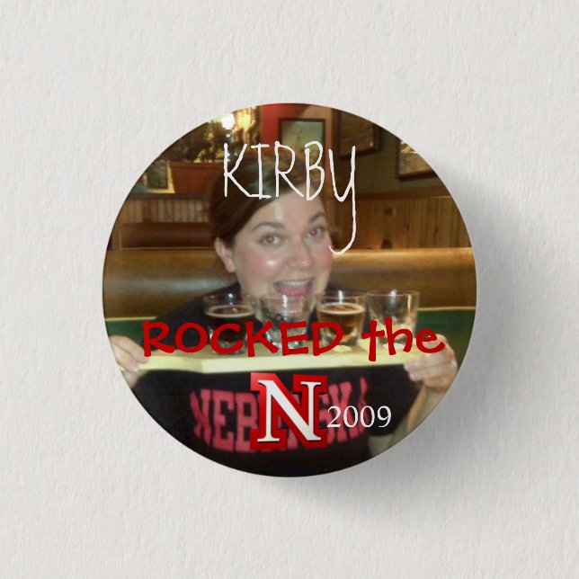 kirby, logo, KIRBY, ROCKED the, 2009 1 Inch Round Button (Front)