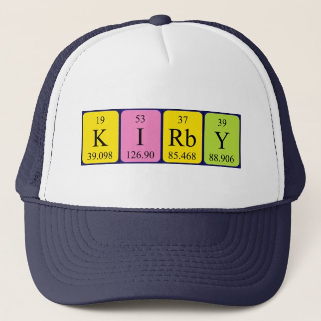 Kirby periodic table name hat (Front)