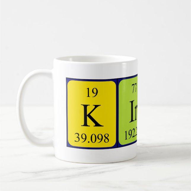 Kirby periodic table name mug (Left)