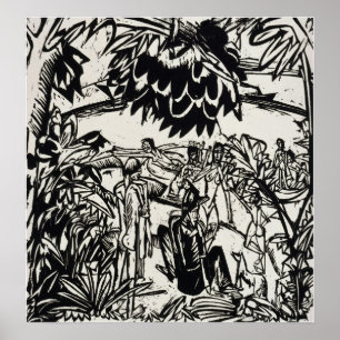 Kirchner - Bathing Scene Beneath Overhanging Tree… Poster