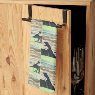 Kirchner Mountain Lake Expressionist Fine Art Kitchen Towel