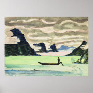 Kirchner Mountain Lake Expressionist Fine Art Poster