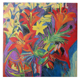 Kirchner - Still Life with Lilies Tile