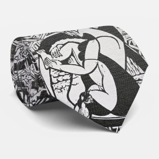 Kirchner Woodcut – Noir Study Tie