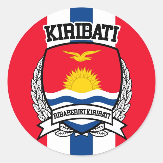 Kiribati Classic Round Sticker (Front)