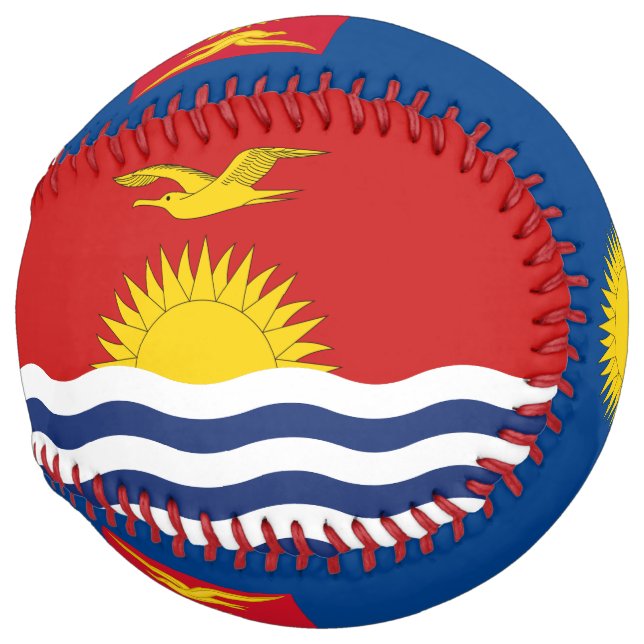 Kiribati Flag and Coat of Arms Patriotic Softball (Front Right)
