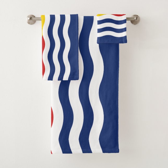 Kiribati Flag Bath Towel Set (Insitu)