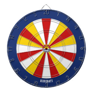 Kiribati Flag Colourful Patriotic Dartboard