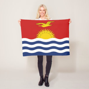 Kiribati Flag Fleece Blanket