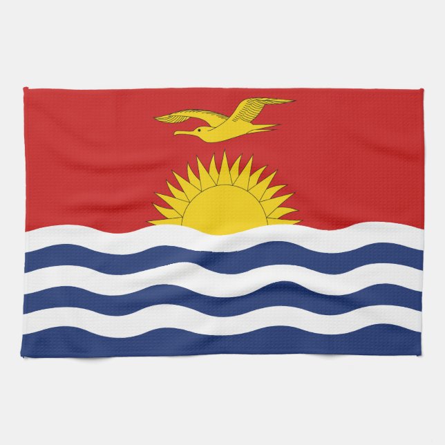Kiribati Flag Kitchen Towel (Horizontal)