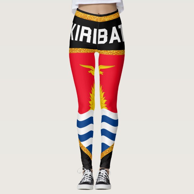 Kiribati Flag Leggings (Front)