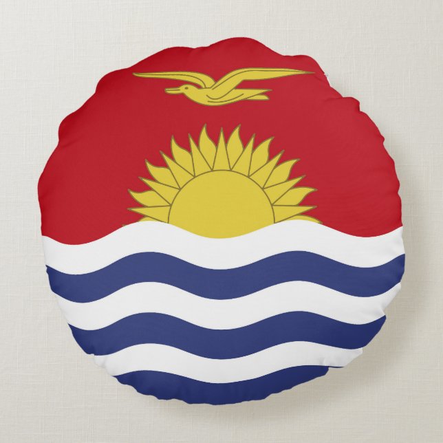 Kiribati flag round pillow (Back)