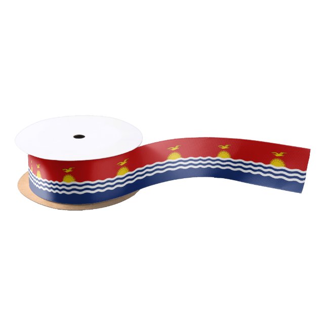 Kiribati Flag Satin Ribbon (Spool)