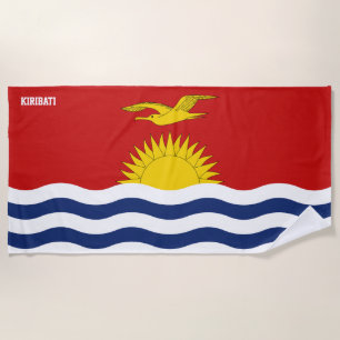 Kiribati Flag Splendid Patriotic Beach Towel