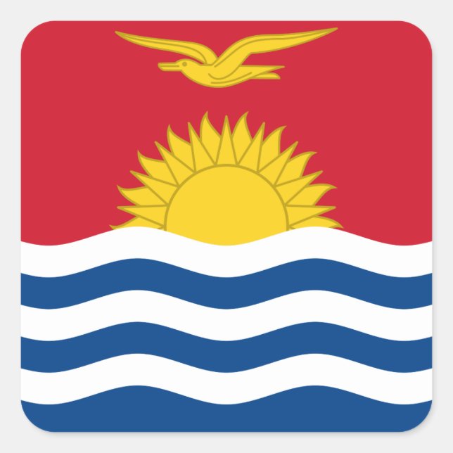 Kiribati Flag Square Sticker (Front)