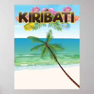 Kiribati Island travel poster