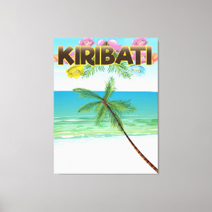 Kiribati Island travel poster Canvas Print