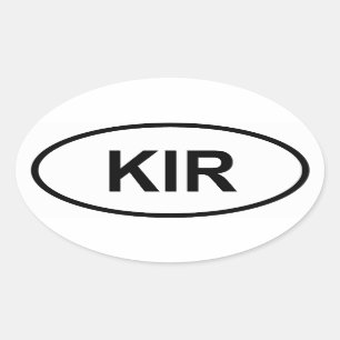Kiribati "KIR" Oval Sticker