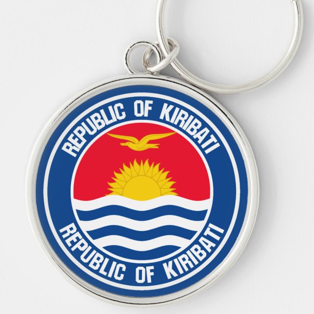 Kiribati Round Emblem Keychain (Front)