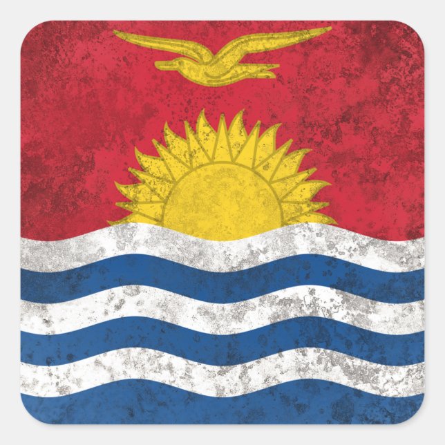Kiribati Square Sticker (Front)