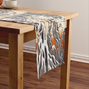 Kirifuri Waterfall on Mount Kurokami in Shimotsuke Short Table Runner