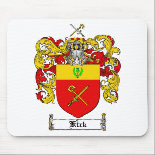 KIRK FAMILY CREST -  KIRK COAT OF ARMS MOUSE PAD