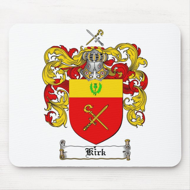 KIRK FAMILY CREST -  KIRK COAT OF ARMS MOUSE PAD (Front)