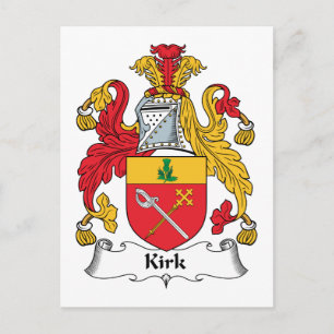Kirk Family Crest Postcard