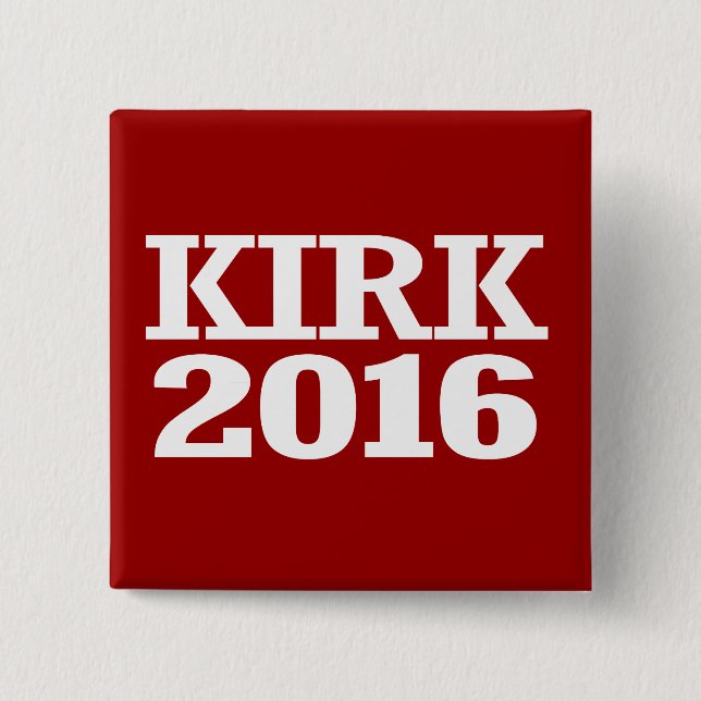 Kirk - Mark Kirk 2016 2 Inch Square Button (Front)