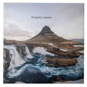 Kirkjufell, Church Mountain, Iceland Tile