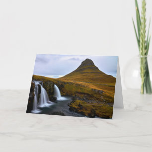 Kirkjufell, Iceland folded greeting card. Card